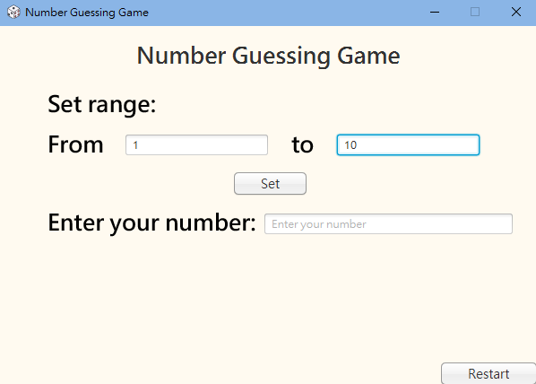 Set Number Range