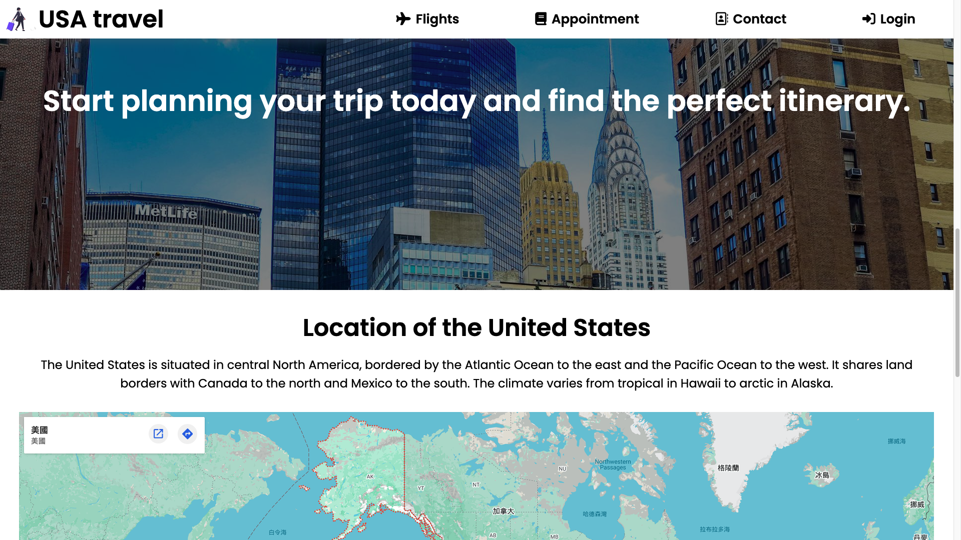 USA Travel Homepage 3